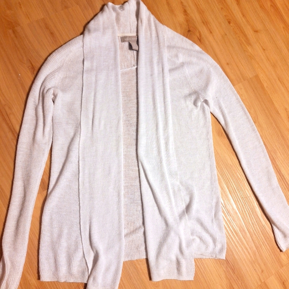 Banana Republic white cardigan